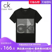 卡文克莱 CK Jeans 20新品 男95弹力棉T恤 胸前CK大印花