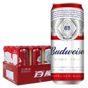 Plus会员：Budweiser 百威 啤酒 经典醇正 500mlx18听