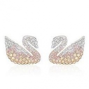 SWAROVSKI 施华洛世奇 5215037 渐变色 Swan 天鹅耳钉