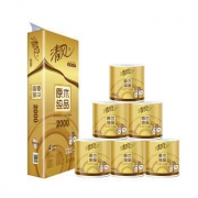 PLUS会员：清风（APP）卷纸 原木纯品金装系列 4层200克*10卷*4件