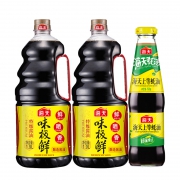 海天 （味极鲜特级酱油1.9L*2瓶+上等蚝油520g） *2件 56.81元（前30分钟）
