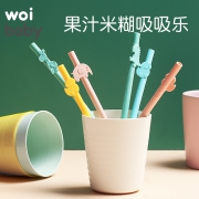 Woibaby 卡通硅胶吸管 三支装 9.9元（需用券）
