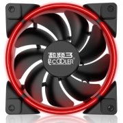 粉丝价： PCCOOLER 超频三 皓月 12CM红光 机箱风扇