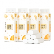 降价、PLUS会员：清风 马蹄莲系列卷纸 3层100g*40卷 *4件