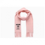 MOSCHINO 莫斯奇诺 女士logo刺绣羊毛围巾