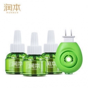 润本 无味型电热蚊香液 45ml*3瓶 送加热器