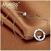 MyMiss 非常爱礼 925银镀铂金 千纸鹤手链