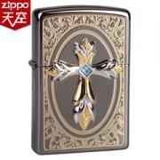美国原机进口 Zippo 天使的祝福 贴章十字架​ 16孔防风打火机