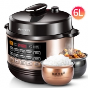 再降10元，一锅双胆：九阳 家用 6L 智能电压力锅 Y-60C81  券后249元包邮，3期免息（上次推荐259元，单内胆239元）