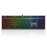 雷柏（Rapoo） V700RGB合金版 机械键盘 108键RGB 黑轴