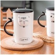 IJARL 亿嘉 浮雕小猫陶瓷杯 带盖勺 420ml