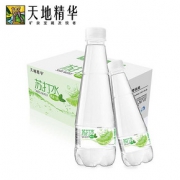 天地精华青柠檬味苏打水饮料无糖410ml*15瓶弱碱性矿泉饮用水整箱