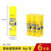 6日0点：deli 得力 7091 固体胶棒 8g 6支 4元包邮（需用券）