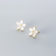 XINLUOSHA 鑫洛莎 68291280088 S925银 五瓣花耳钉（配银耳塞）