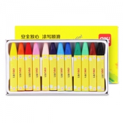 凑单品： deli 得力 72079 儿童蜡笔 12色