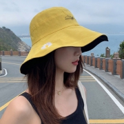 小雏菊网红双面小雏菊百搭渔夫帽
