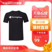 CHAMPION冠军 男士 美版经典草写LOGO 休闲T恤