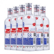 牛栏山 二锅头 国际版 58度绵柔圆玻 清香型 白酒 500ml*6瓶 整箱装 高度白酒（需用plus券） *3件