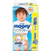 京东PLUS会员：moony尤妮佳 畅透系列通用拉拉裤 XL48片*3件
