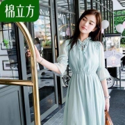 棉立方 19BE1020 女士雪纺桔梗裙