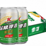 雪花啤酒 金威金麦王 330ml*24听