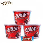 德芙 脆香米牛奶夹心巧克力棒 216g*3桶