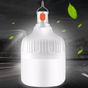 充电灯泡 停电充电灯应急灯可充电式LED夜市神器亮家用/户外帐篷摆摊地摊无线照明挂灯 G-80W充电灯泡