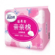 kotex 高洁丝 经典系列 亲亲棉日用卫生巾 240mm 单包 18片 *9件