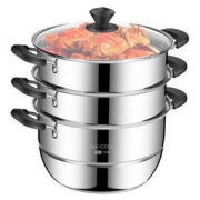 MAXCOOK 美厨 MCZ693 不锈钢三层蒸锅 28CM *2件