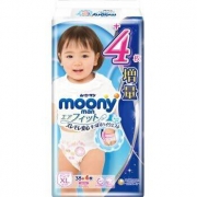 PLUS会员：尤妮佳 MOONY 婴儿纸尿裤 XL38片*5件