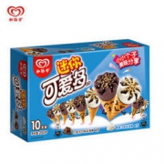 和路雪 迷你可爱多甜筒 香草巧克力口味 冰淇淋家庭装 20g*10支 *9件