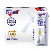 纽仕兰牧场 4.0g蛋白质 全脂纯牛奶 250ml*3 *15件