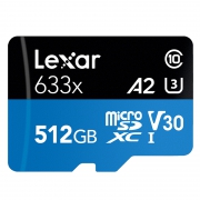 Lexar 雷克沙 633x MicroSDXC UHS-I U3 A2 TF存储卡 512GB