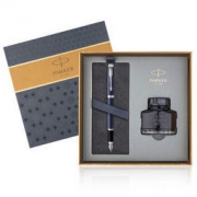PARKER 派克 新款IM系列 钢笔 蓝色白夹 墨水礼盒套装 *2件