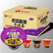 派力特桶装方便面6桶混装红烧牛肉老坛酸辣牛肉面整箱泡面批发
