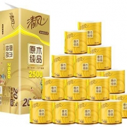清风 原木纯品金装系列 卷纸 4层125克10卷 *2件