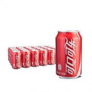 可口可乐 Coca-Cola 汽水 碳酸饮料 330ml*24罐 整箱装