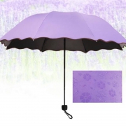 晴雨两用黑胶全自动防紫外线太阳伞 券后￥9.9