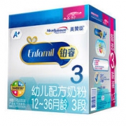 京东PLUS会员： MeadJohnson Nutrition 美赞臣 铂睿 幼儿配方奶粉 3段 1200g