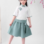 聪多多 中小女童民国风汉服古风唐装两件套 券后39.9元起包邮