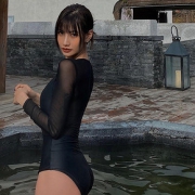OMOM 联名SHENSHEN系列 女士连体长袖泳衣