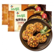bibigo必品阁 玉米鱿鱼海鲜鱼饼 240g*2袋 *11件