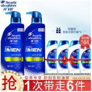 Head & Shoulders 海飞丝 男士劲感去油洗发水套装450ml*2+80ml*2（赠：旅行装80ml*2）