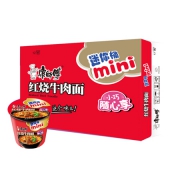康师傅 方便面迷你桶红烧牛肉面12杯*5件