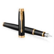 PARKER 派克 2017款IM系列 纯黑丽雅金夹钢笔 F尖 *2件