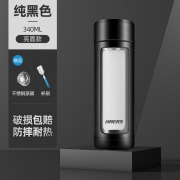 16日0点、618预告：HAERS 哈尔斯 隔热玻璃杯 340ml 送杯刷 19.9元