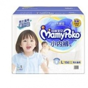 京东PLUS会员：MamyPoko 妈咪宝贝 小内裤系列 婴儿纸尿裤 L156片 *2件