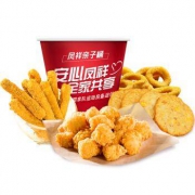凤祥食品 炸鸡家庭桶半成菜品 4袋共1.58kg *2件 +赠品