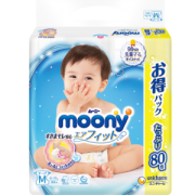 moony 畅透系列 通用纸尿裤 M80片*5件