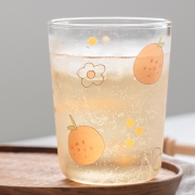 创意个性橘子玻璃水杯